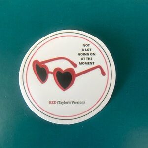 ⚪️Taylor‎ Swift “Red” Vinyl Sticker